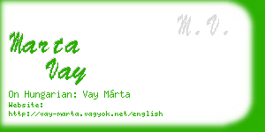 marta vay business card